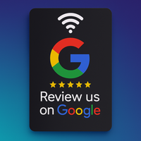 Black google review card