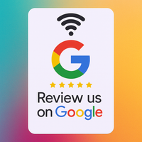 White Google Review Card