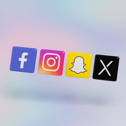 Social Connect Pack (4x Stickers)