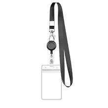 Card Holder with Retractable Badge Reel Lanyard
